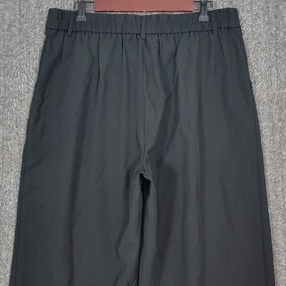 Pretty Garden Pants Womens XL Black Pleated Relaxed Fit Wide Leg Elastic Waist - Picture 9 of 13
